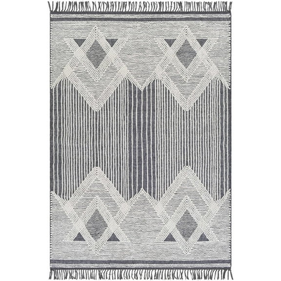 BoutiqueRugs Burnopfield Bohemian, Transitional Area Rug - Charcoal, Ivory, Medium Gray - 2' x 3'