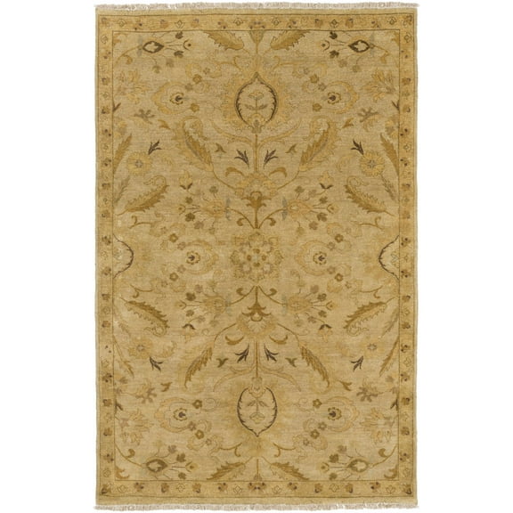 BoutiqueRugs Bury Traditional Area Rug - Light Brown, Olive, Mustard - 5' x 8'