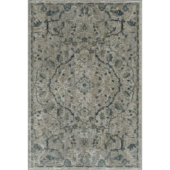BoutiqueRugs Bushnellaa Traditional Area Rug - Taupe, Medium Gray, Teal - 10' x 13'11"