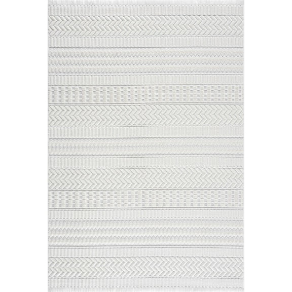 Boutique Rugs CIRA Traditional, Transitional Area Rug - White - 5'3" x 7'3"