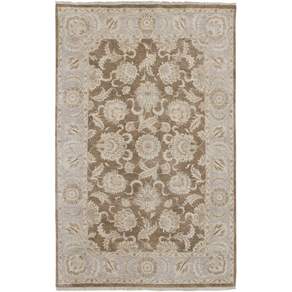 BoutiqueRugs Caernarfon Traditional Area Rug - Dark Red, Dark Brown, Gray - 3'9" x 5'9"