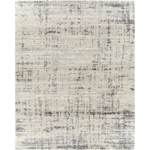 BoutiqueRugs Calsib Contemporary Area Rug - Black, Peach, Light Gray - 6'7" x 9'