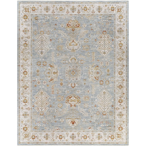 BoutiqueRugs Camrose Traditional Area Rug - Denim, Sage, Rust - 9' x 12'2"