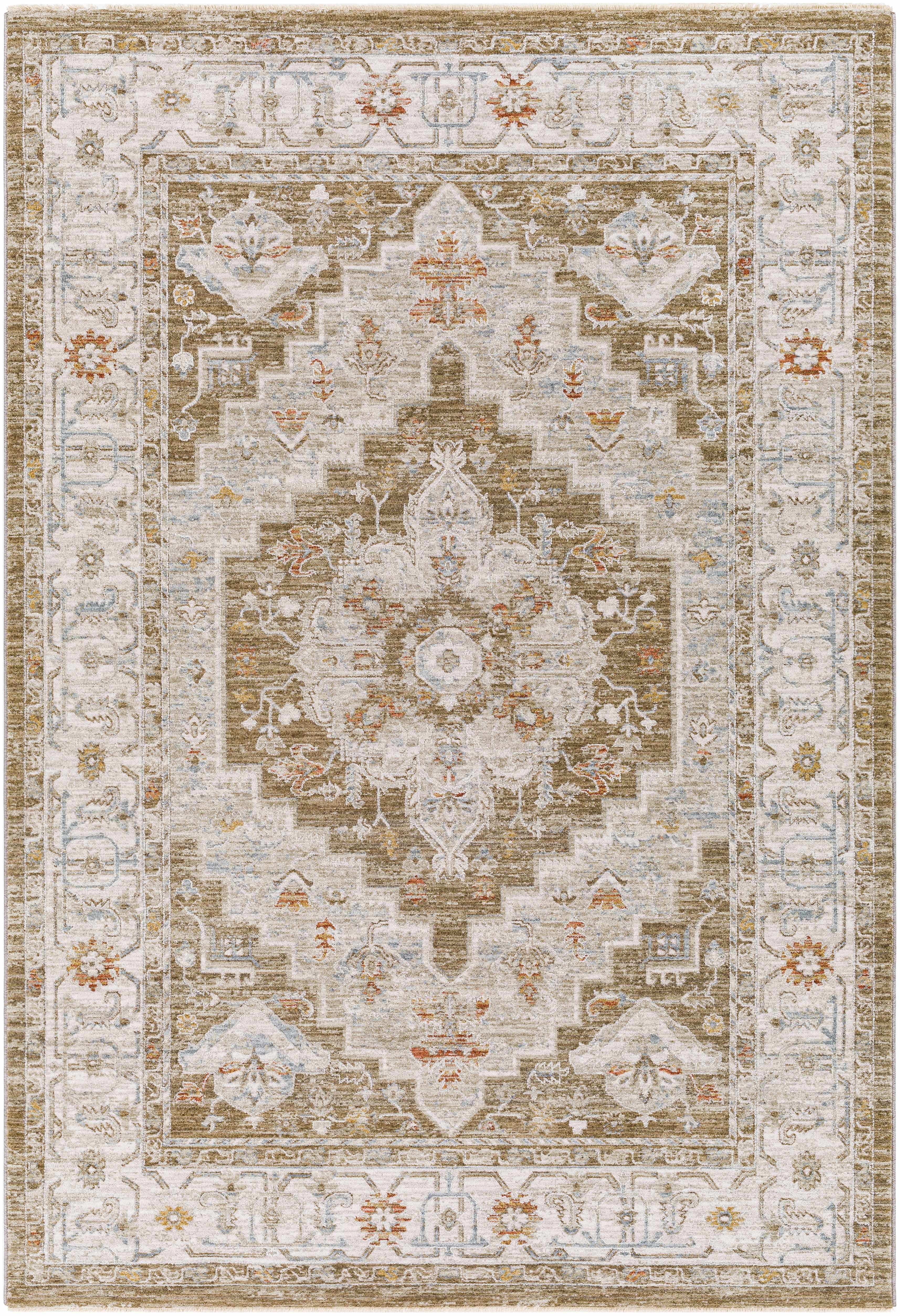 BoutiqueRugs Canadensis Traditional Area Rug - Olive, Sage, Rust - 10 ...