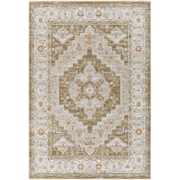 BoutiqueRugs Canadensis Traditional Area Rug - Olive, Sage, Rust - 2'7" x 3'11"