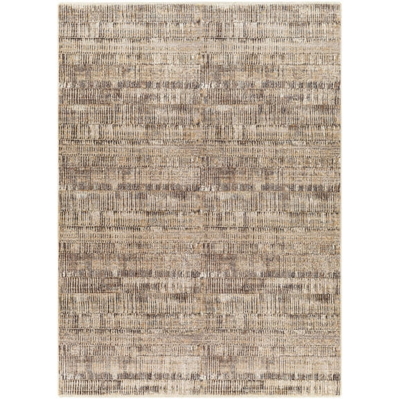 Boutique Rugs Cane Contemporary Area Rug - Ivory, Medium Gray, Charcoal - 3'11" x 5'10"