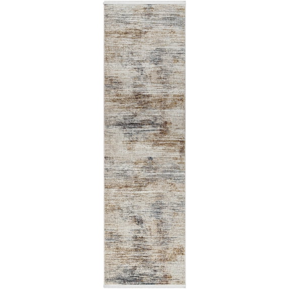 Boutique Rugs Carol Contemporary Runner Rug - Beige, Ivory, Charcoal - 2'7" x 9' Runner