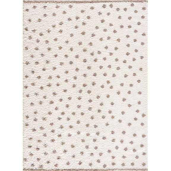 BoutiqueRugs Chaia Contemporary Area Rug - Rose Cream, Multi Brown, Faded Driftwood - 5'3" x 7'