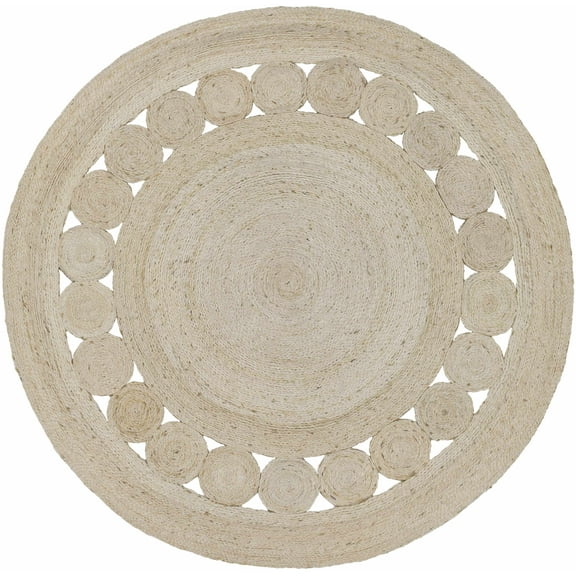 BoutiqueRugs Changewater Traditional, Transitional Area Rug - Beige - 5' Round