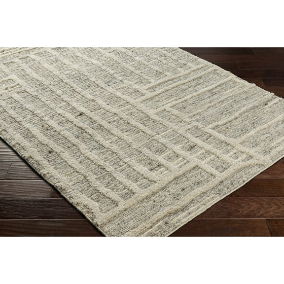 BoutiqueRugs Chapais Bohemian, Transitional Area Rug - Gray, LightSlate, Charcoal - 18" x 18" Sample