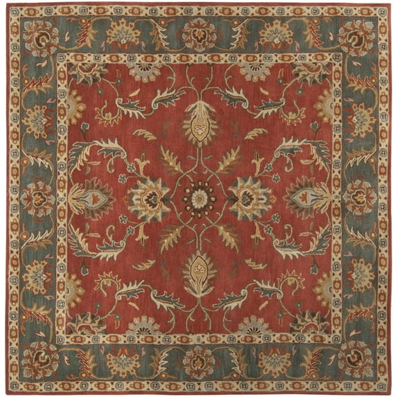 BoutiqueRugs Charlottesville Traditional Area Rug - Navy, Taupe, Dark Brown - 8' Square
