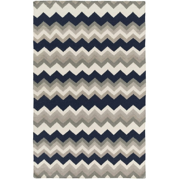 BoutiqueRugs Cherry Contemporary Area Rug - Charcoal, Teal, Gray - 8' x 11'