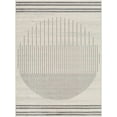 thumbnail image 1 of BoutiqueRugs Chet Gray and Beige Modern Abstract Geometric Area Rug - Minimalist Contemporary Striped Rug for Hallway, Kitchen, Kids Room - Charcoal, Light Gray, Cream - 2' x 2'11", 1 of 11