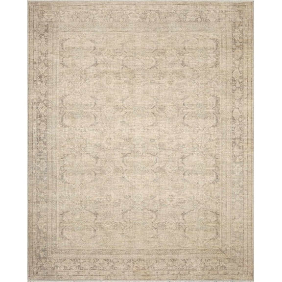Boutique Rugs Chevis Traditional Area Rug - Medium Gray, Ivory, Dark Red - 5' x 7'6"