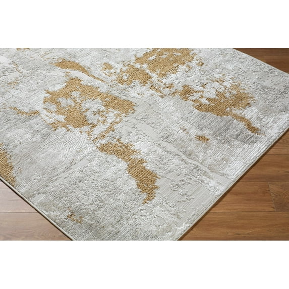 BoutiqueRugs Chroma Contemporary Area Rug - Ivory, White, Medium Gray - 7'10" x 10'