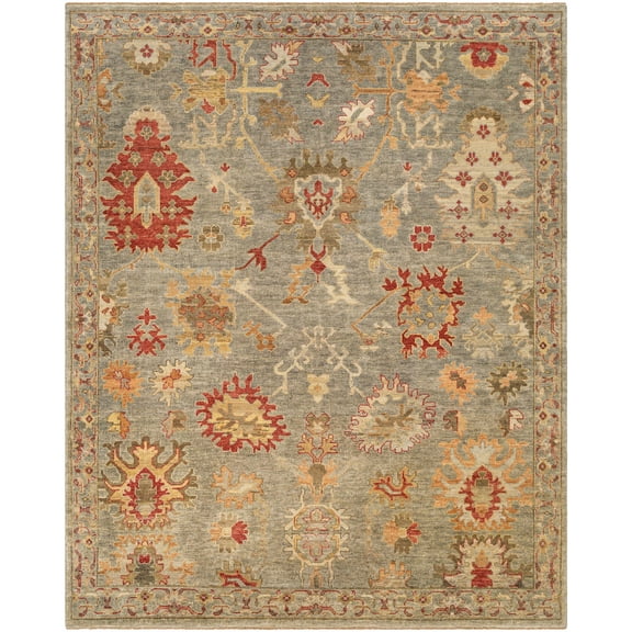 BoutiqueRugs Cian Traditional Area Rug - LightOlive, Olive, Beige - 18" x 18" Sample