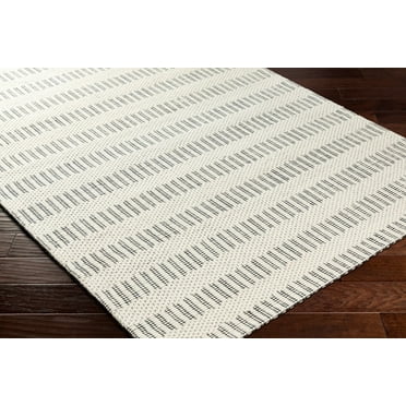BoutiqueRugs Circe Contemporary Area Rug - Cream, Black - 27" x 45"