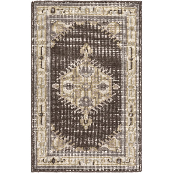BoutiqueRugs Clyo Traditional Area Rug - Dark Red, Medium Gray, Charcoal - 5'6" x 8'6"