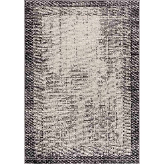 BoutiqueRugs Colson Contemporary Area Rug - Light Silver, Silver Gray, Metallic Silver - 5'3" x 7'