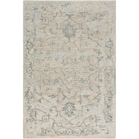 BoutiqueRugs Connellsville Traditional Area Rug - Green, Sage, Slate Blue - 5' x 7'6"