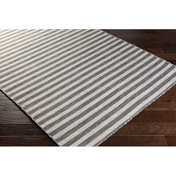 BoutiqueRugs Constableville Traditional, Transitional Area Rug - Outdoor Safe - Medium Gray, White, Gray - 4'1" x 5'11"