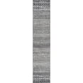 thumbnail image 1 of BoutiqueRugs Constantinople Farmhouse Moroccan Geometric Runner Rug - Boho Aztec Tribal Carpet for Hallway, Kitchen - Black, Gray, Light Gray - 2'7" x 7'3" (2x8), 1 of 19