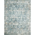 thumbnail image 1 of BoutiqueRugs Cooranbong Vintage Faded Look Traditional Area Rug - Oriental Medallion Carpet for Living Room, Bedroom - Farmhouse - Distressed - Navy, Denim, Cream - 5' x 7'5", 1 of 19