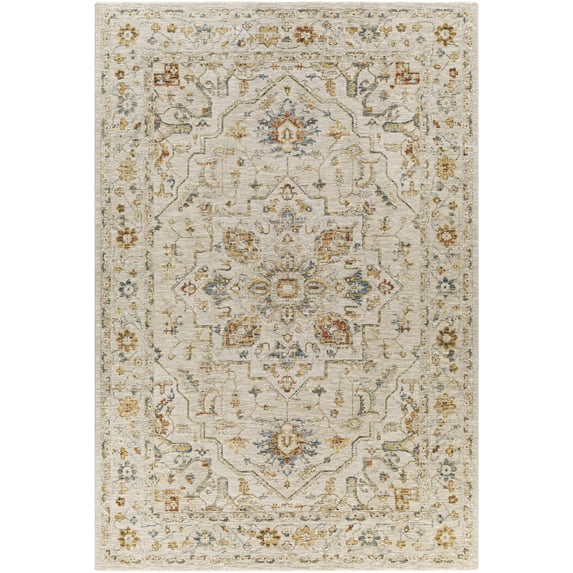 Boutique Rugs Coromandel Traditional Area Rug - Light Gray, Medium Gray, Cream - 6'7" x 9'6"