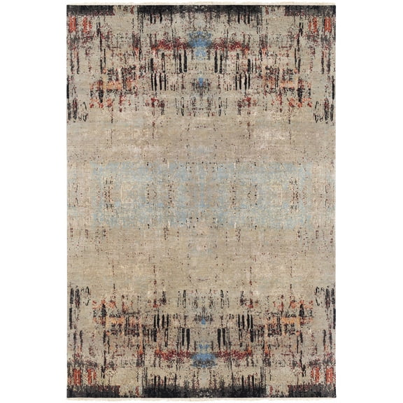 BoutiqueRugs Coudersport Contemporary Area Rug - Black, Brick Red, Charcoal - 2' x 3'