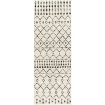 BoutiqueRugs Cowplain Bohemian, Transitional Runner Rug - Black, Charcoal, Light Gray - 2'7" x 7'3" Runner