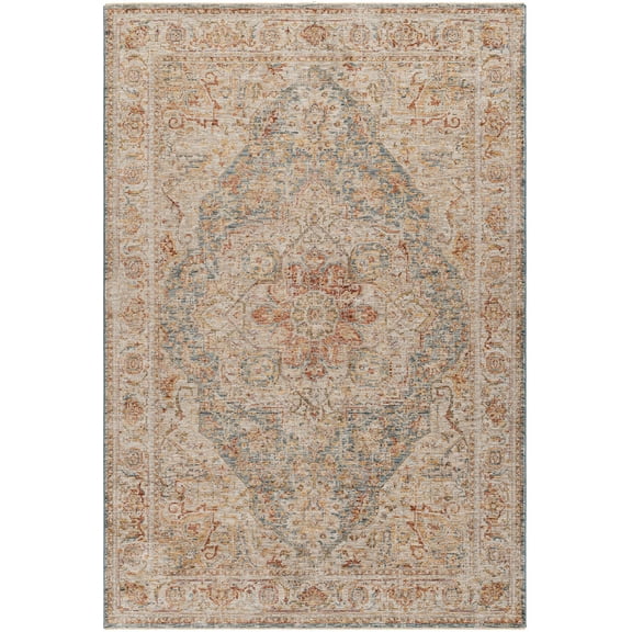 Boutique Rugs Cress Traditional Area Rug - Light Sage, Sage, Tan - 7'10" x 10'2"