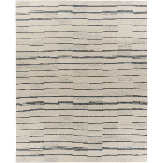 BoutiqueRugs Creswell Bohemian, Transitional Area Rug - Charcoal, Black, Beige - 8' x 10'