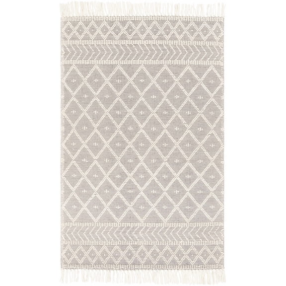 BoutiqueRugs Cromford Traditional, Transitional Area Rug - Charcoal, Ivory - 5' x 7'6"