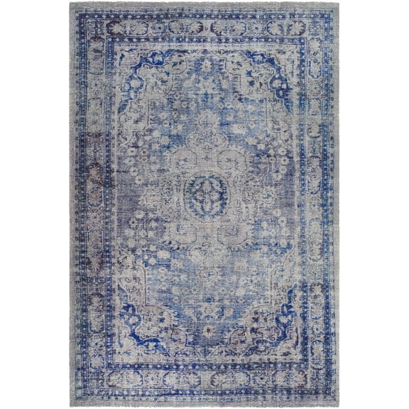 BoutiqueRugs Csilla Traditional Area Rug - Blue, Slate Blue, Periwinkle - 2' x 3'