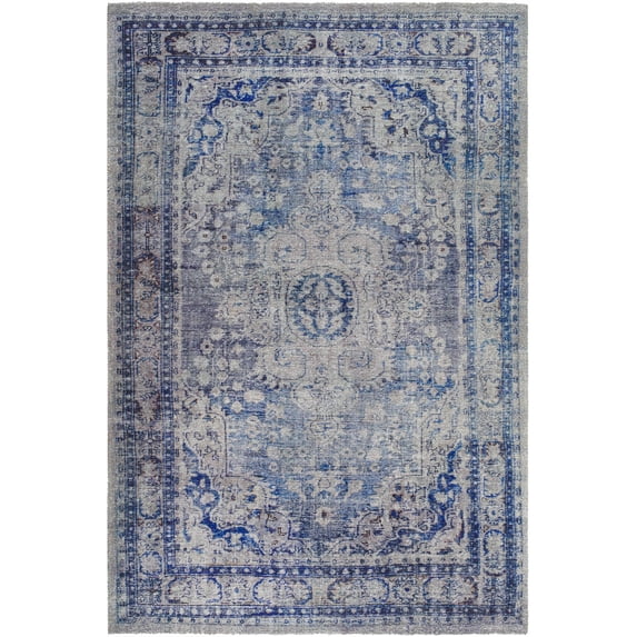 BoutiqueRugs Csilla Traditional Area Rug - Blue, Slate Blue, Periwinkle - 2' x 3'