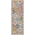 thumbnail image 1 of BoutiqueRugs Custar Boho Traditional Floral Runner Rug - Colorful Oriental Patterned Carpet for Hallway, Kitchen - Aqua, Pink, Burnt Orange - 2'7" x 18' Runner, 1 of 19