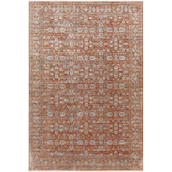 Boutique Rugs Damia Traditional Area Rug - Rust, Gray, Black - 18" x 18" Sample