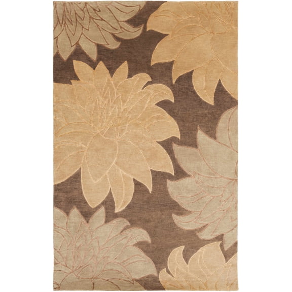 BoutiqueRugs Defoe Farmhouse Area Rug - Camel, Multi Brown, White Tonal - 2' x 3'