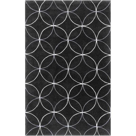 BoutiqueRugs Delano Transitional Area Rug - Black, Charcoal, Light Gray - 8' x 11'