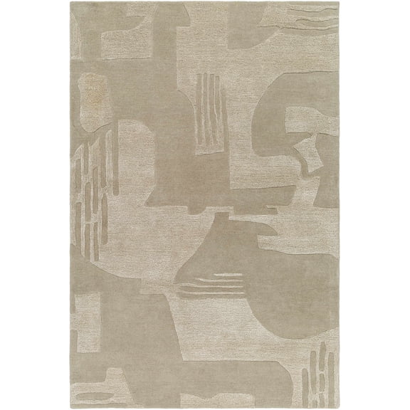 BoutiqueRugs Dessa Contemporary Area Rug - Sage, Rose Cream, Multi Brown - 2' x 3'