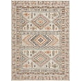thumbnail image 1 of BoutiqueRugs Diem Boho Vintage Colorful Large Area Rug - Farmhouse Traditional Medallion Pink Carpet for Bedroom, Dining Room - Pink, Cream, Green, Red, Gray, Yellow - 7'10" x 10'2" (8x10), 1 of 19