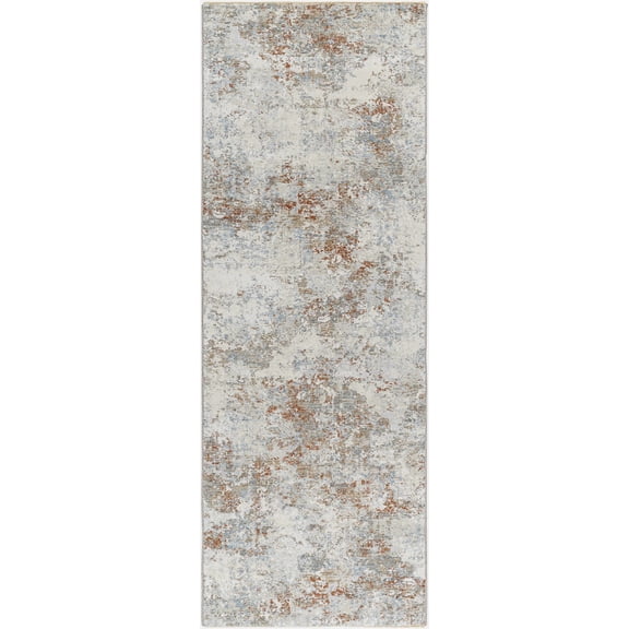 BoutiqueRugs Dinos Contemporary Runner Rug - Natural Gray, Nutmeg, Neutral - 2'7" x 7'3" Runner