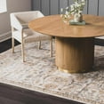 thumbnail image 1 of BoutiqueRugs Dion Traditional Area Rug - Machine Washable - Gray, Medium Gray, Navy - 6'7" Round, 1 of 15