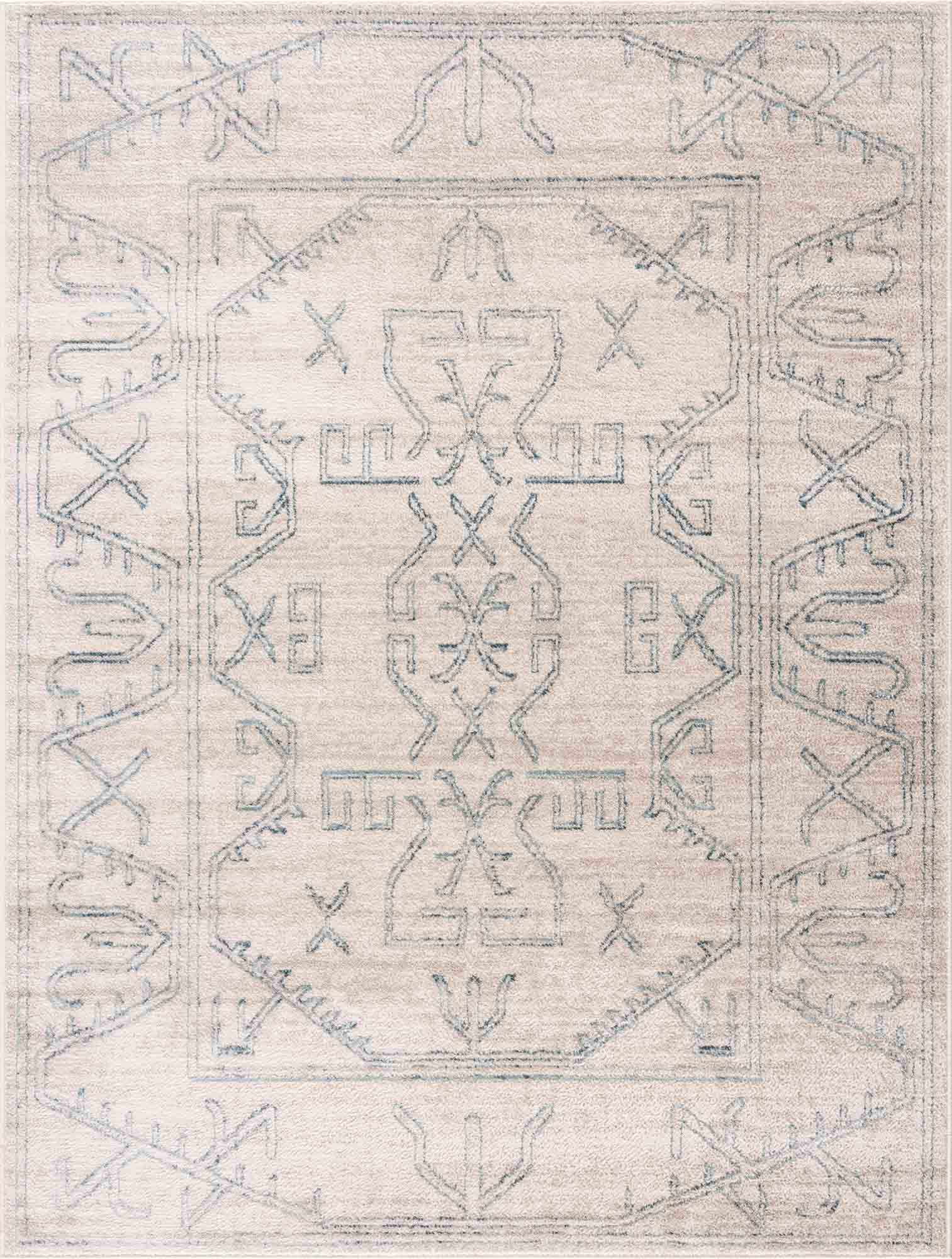 Divya Rug BoutiqueRugs Divya Farmhouse Area Rug - Cream, Medium Gray - 6'7