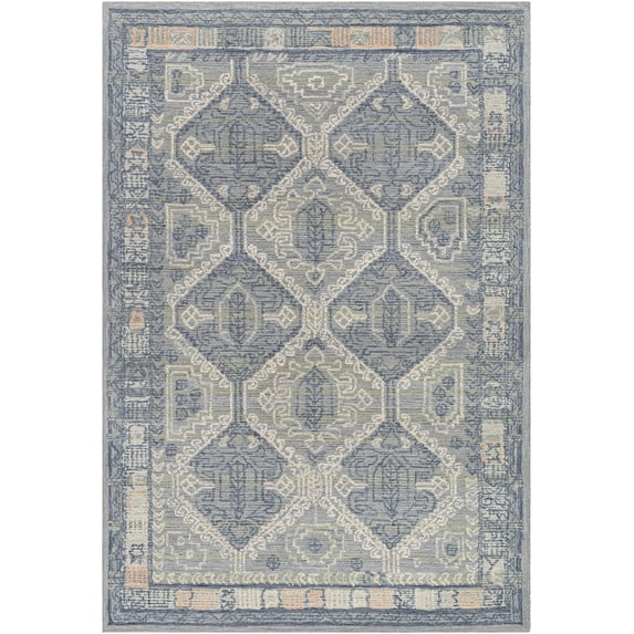 BoutiqueRugs Doman Traditional Area Rug - Light Gray, Ink, Dark Gray - 2' x 3'