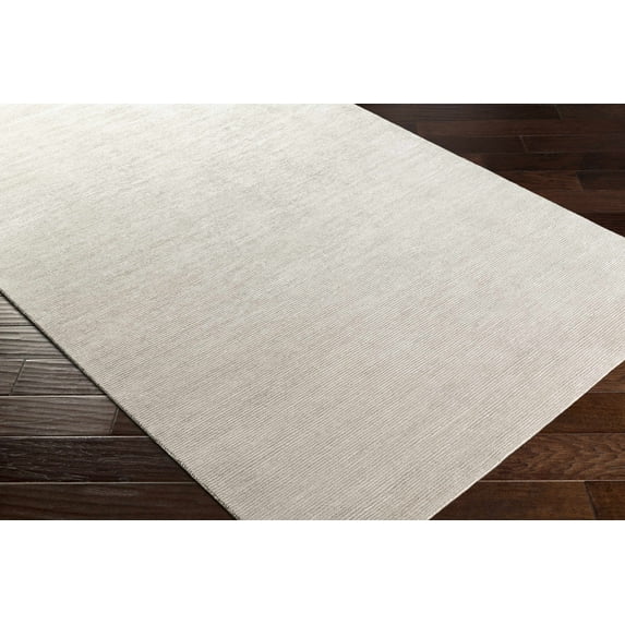 BoutiqueRugs Donegal Solid & Striped Area Rug - Light Gray - 2' x 3'