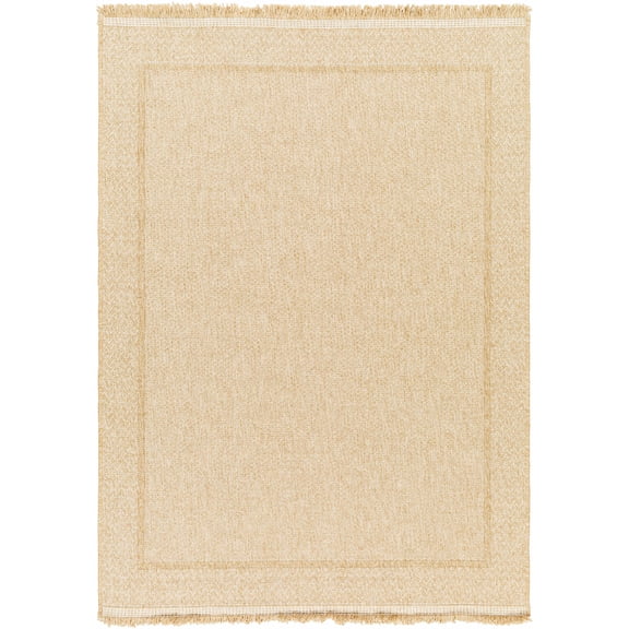 BoutiqueRugs Dorie Traditional, Transitional Area Rug - Outdoor Safe - Light Beige, Camel, Dark Beige - 7'10" x 10'