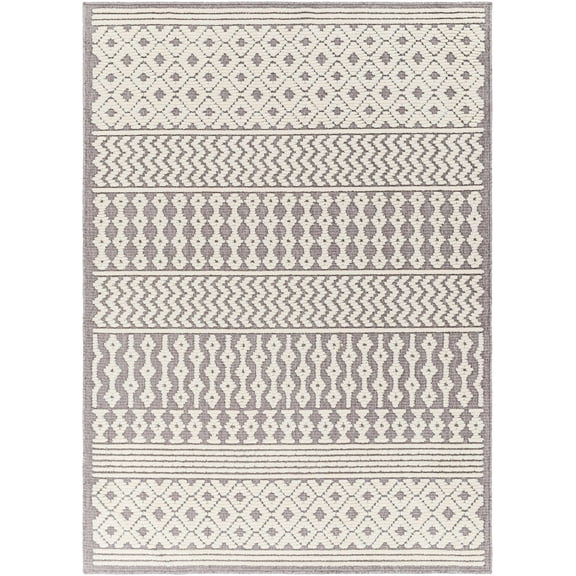 BoutiqueRugs Drago Traditional, Transitional Area Rug - Machine Washable - Gray, Off White - 3'3" x 5'