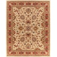 thumbnail image 1 of BoutiqueRugs Dresher Boho Hand Tufted Wool Natural Fiber Soft Area Rug - Traditional Floral Damask Carpet for Living Room, Bedroom, Dining Room - Tan, Rust, Olive - 5' x 8', 1 of 19