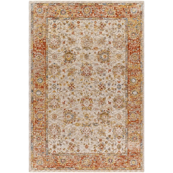 BoutiqueRugs Duong Traditional Area Rug - Light Sage, Tan, Mustard - 7'10" x 10'2"
